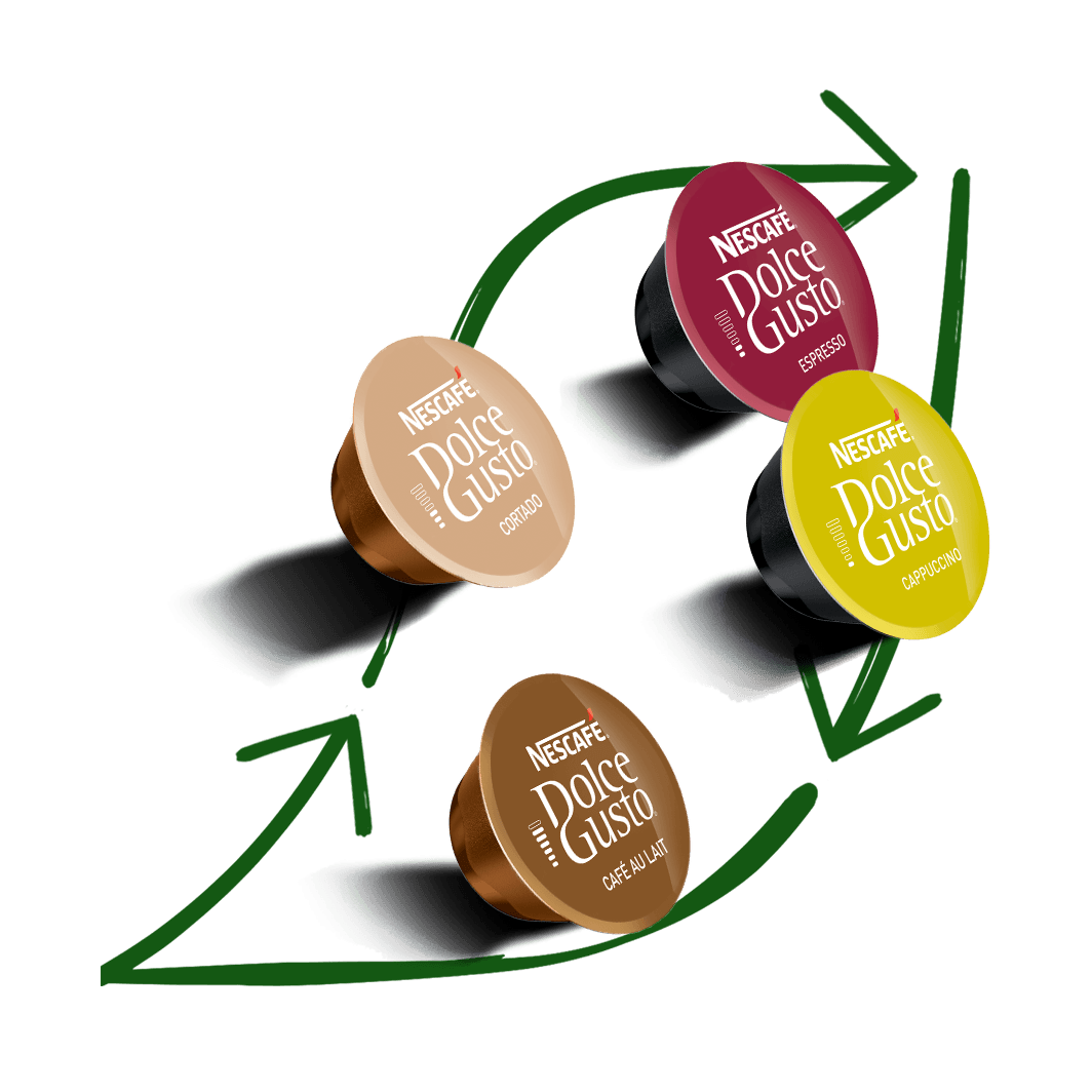 Eco friendly Recyclable Glass Jars Capsules Nescafe MENA